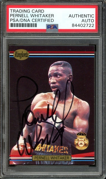 Pernell Whitaker Signed 1991 Player's International Ringlords RC - PSA/DNA Authentic - Rookie Card