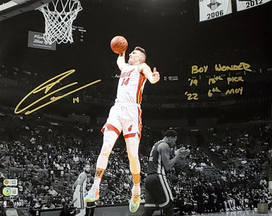 Tyler Herro Signed Miami Heat (Beckett) 16x20 Photo (Beckett Witness Certified & USA SM COAs)