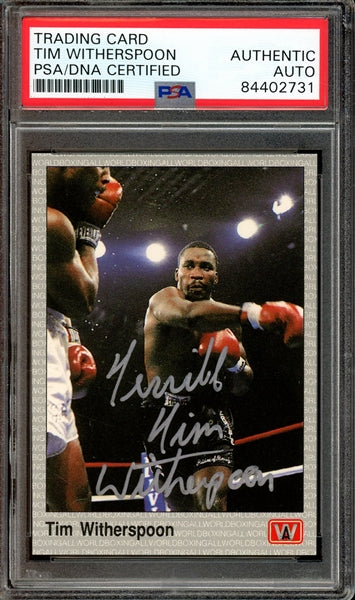 Tim “Terrible” Weatherspoon Signed 1991 Boxing Hall of Fame Card #45- PSA/DNA Authentic