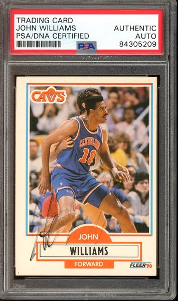 John Williams Signed 1990 Fleer Basketball Card #37- PSA/DNA Authentic