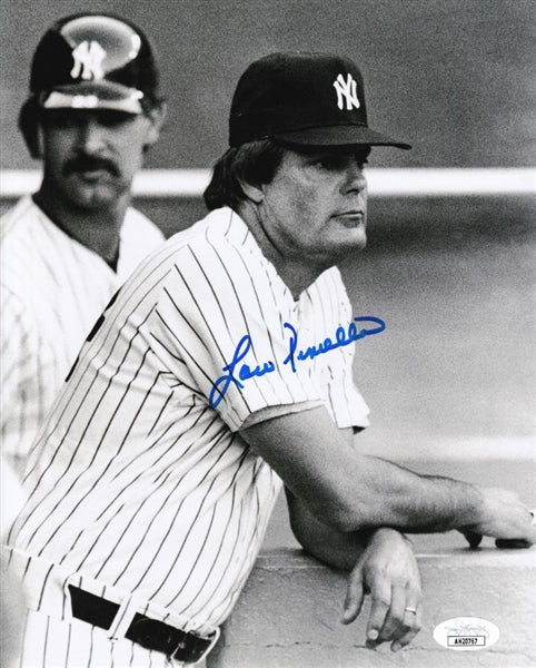 Lou Piniella Signed Yankees 8x10 Photo (JSA COA)