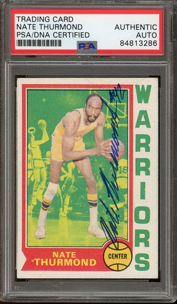 Nate Thurmond Signed 1974 Topps Basketball Card #105 (PSA/DNA Encapsulated)