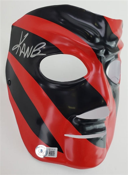 Kane Signed Replica WWE Mask (Beckett Witness Certified)