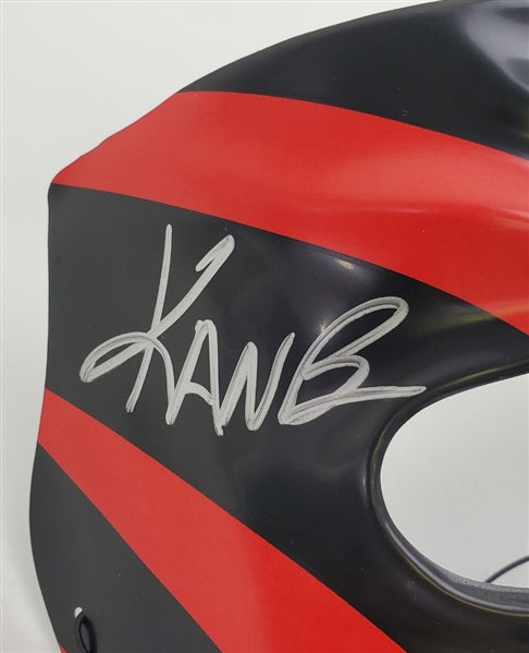 Kane Signed Replica WWE Mask (Beckett Witness Certified)