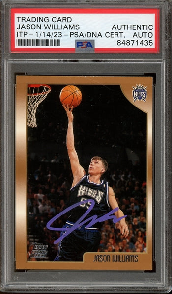 Jason Williams Signed 1998 Topps #153 (PSA/DNA ITP Encapsulated) - Rookie Card