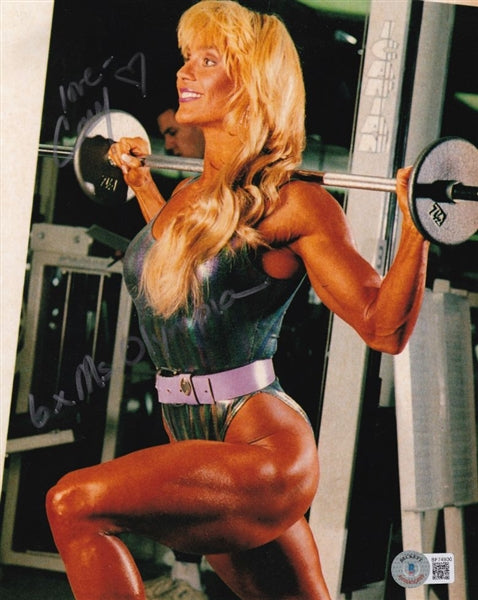 Corinna Everson "6x Ms. Olympia" Signed (Beckett Certified) Bodybuilding 8x10 Photo