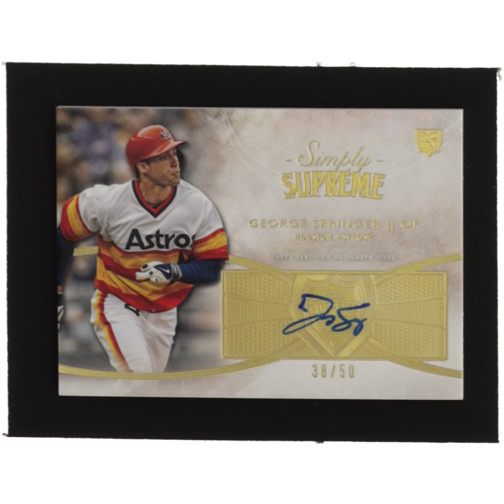 George Springer 2014 Topps Supreme Simply Supreme Autographs #SSUGSP RC - Rookie Card | Serially Numbered #38 / 50