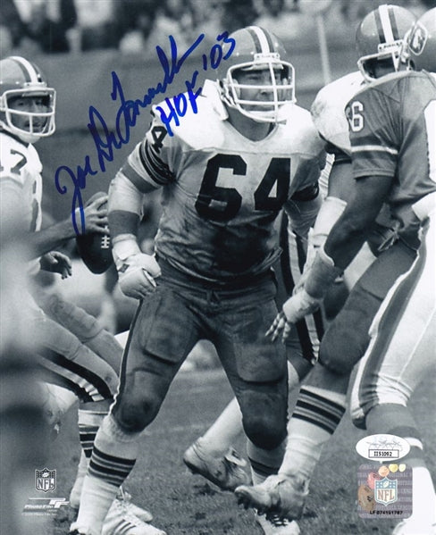 Joe DeLamielleure "HOF 03" Signed Cleveland Browns 8x10 Photo (JSA COA)