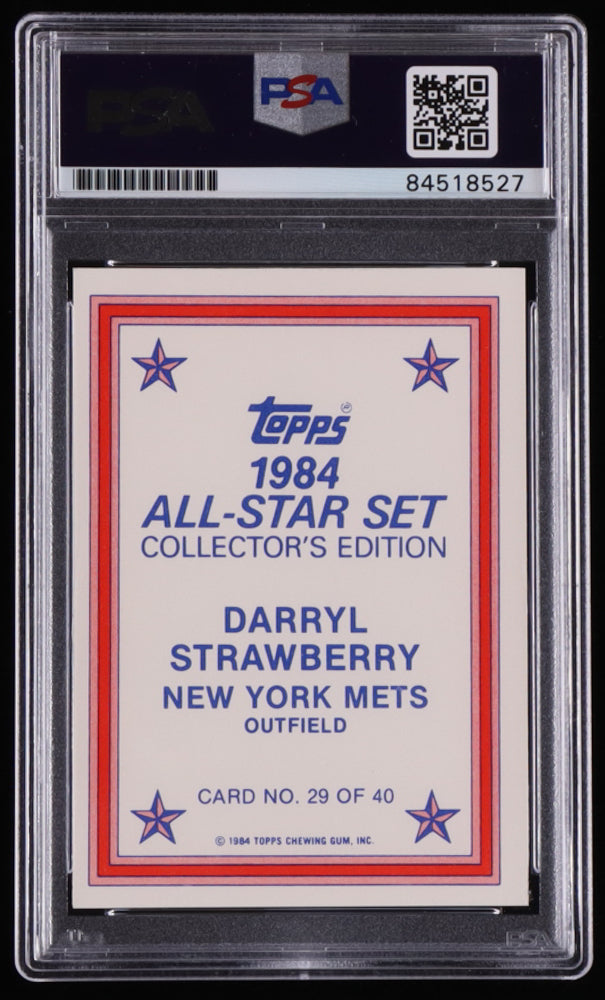 Darryl Strawberry Signed 1984 Topps Glossy Send-Ins #29 Inscribed "86 Mets" RC Autograph Graded (PSA) 8 - Rookie Card