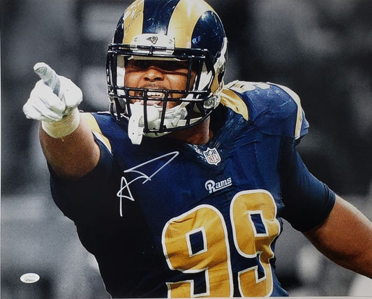 Aaron Donald Signed Los Angeles Rams 16x20 Photo (JSA Witness COA)