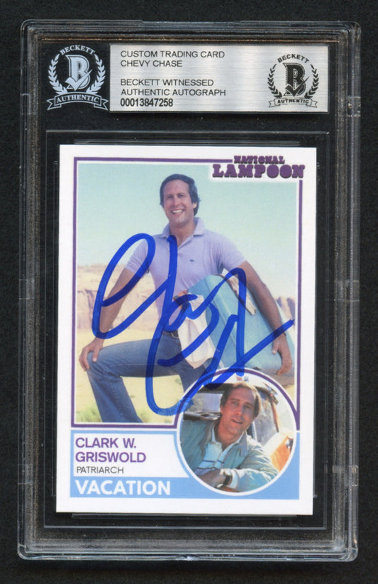 Chevy Chase Signed "National Lampoon's Vacation" Custom Trading Card (BGS)