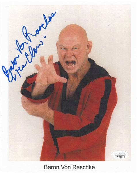 Baron von Raschke "The Claw" Signed 8x10 Photo (JSA COA)