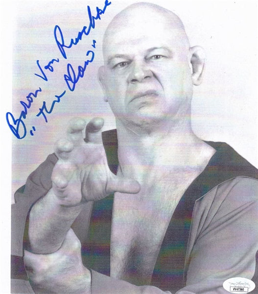 Baron von Raschke "The Claw" Signed 8x10 Photo (JSA COA)