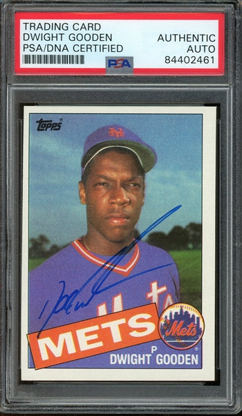 Dwight Gooden Signed 1985 Topps #620- PSA/DNA Authentic - Rookie Card