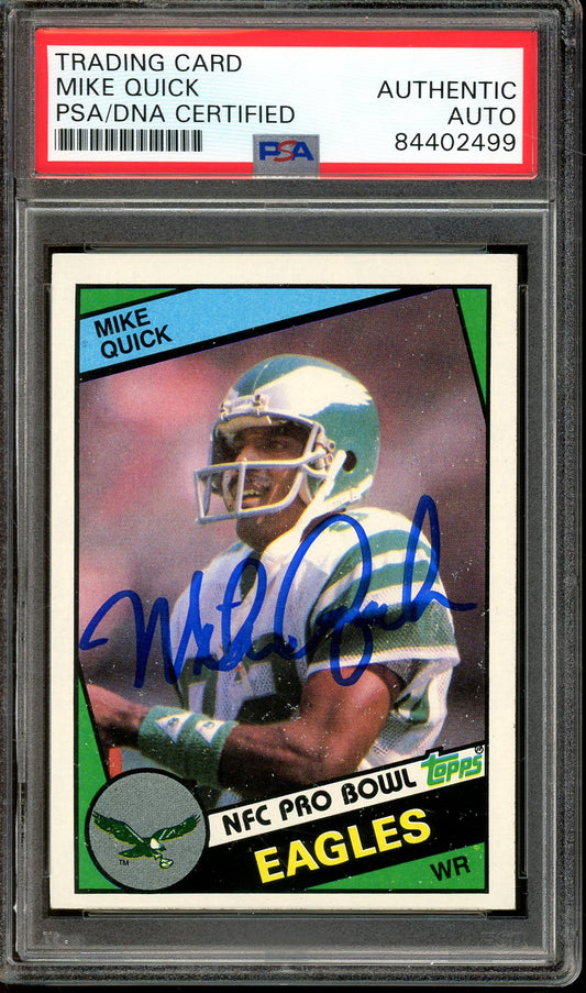 Mike Quick Signed 1984 Topps  #333- PSA/DNA Authentic