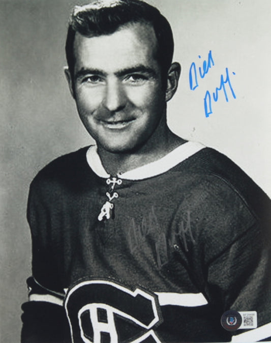 Dick Duff Twice-Signed Canadiens 8x10 Photo (Beckett)