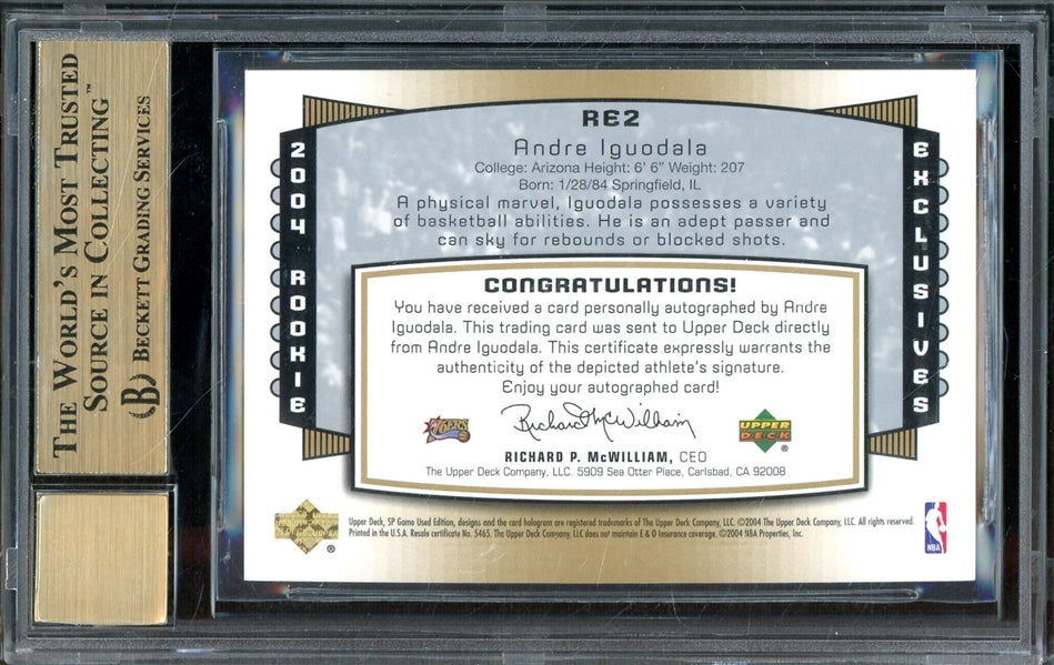 Andre Iguodala 2004 SP Game Used Edition Rookie Exclusive Autograph #84 of 199! - Graded Gem Mint 9.5/10 - (BGS) - Rookie Card