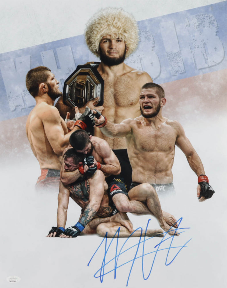 Khabib Nurmagomedov Signed UFC 16x20 Photo (JSA)