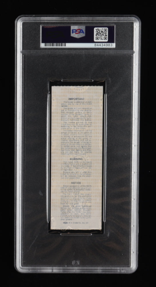 Reggie Jackson Signed 1981 World Series Game 1 Ticket - Autograph Graded PSA 10