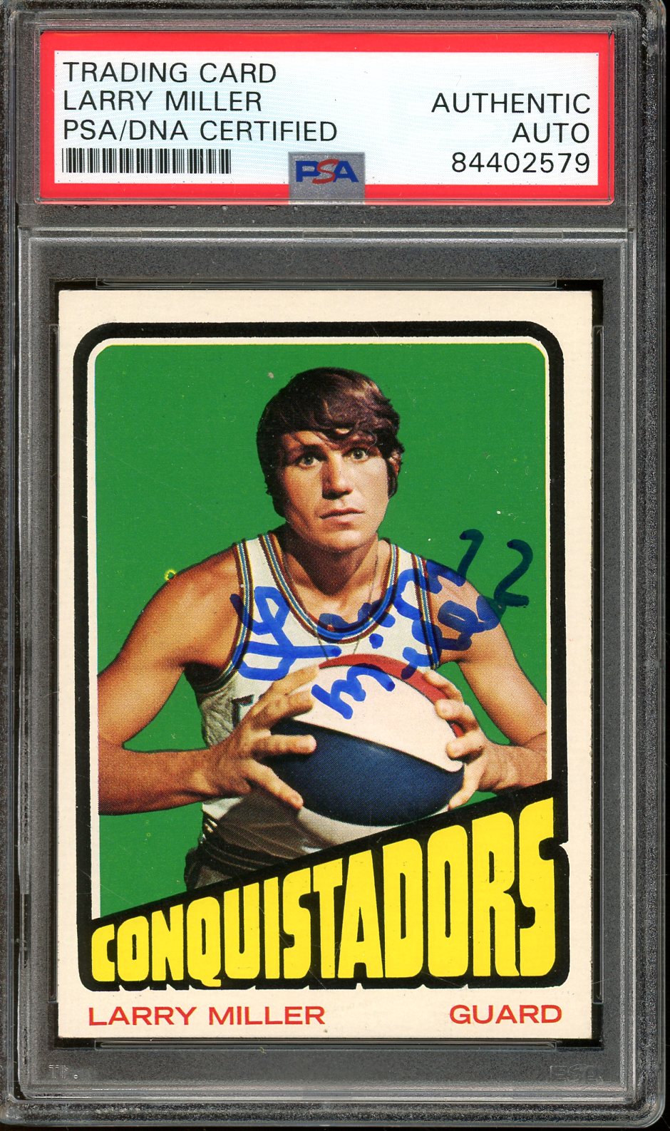 Larry Miller Signed 1972 Topps #188- PSA/DNA Authentic