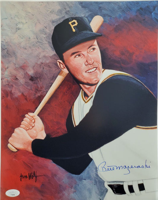 Bill Mazeroski Signed Pittsburgh Pirates 11x14 Photo (JSA COA)