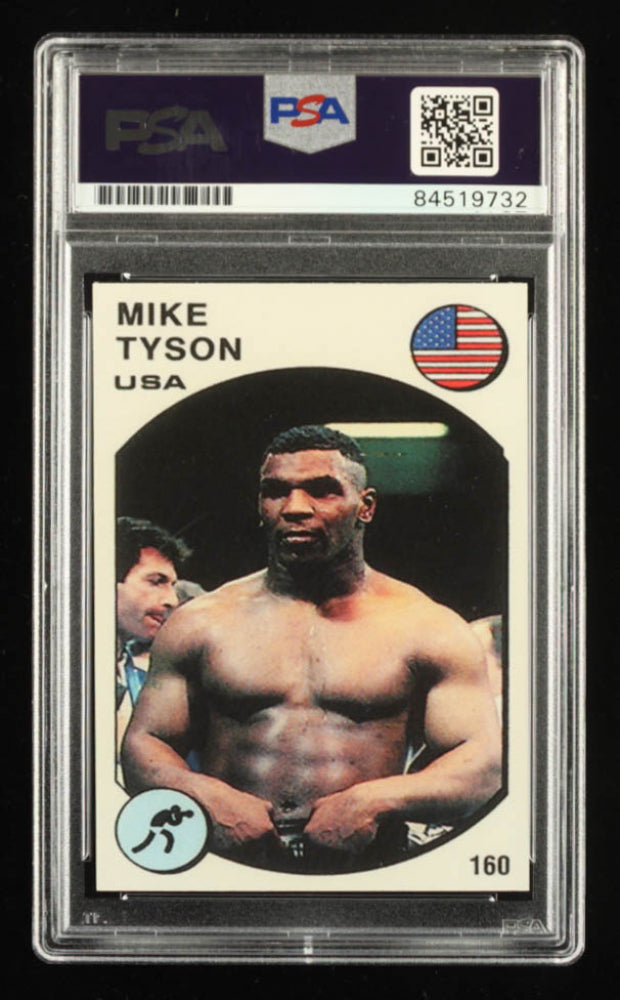 Mike Tyson Signed 1988 Panini SuperSport Stickers #160 (PSA)