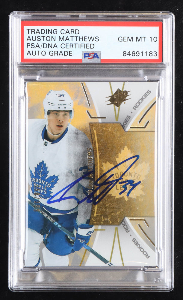 Auston Matthews Signed 2016-17 SPx Rookies #RAM #358/399 - Autograph Graded (PSA) 10 - Rookie Card