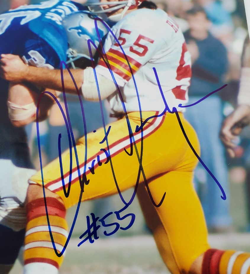 Chris Hanburger "# 55" Signed (JSA COA) Washington Redskins 8x10 Photo