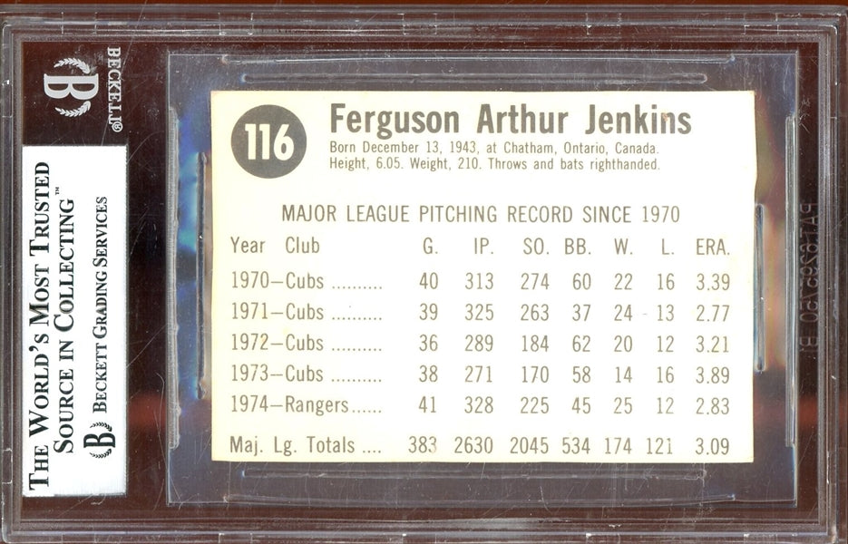 Fergie Jenkins Signed 1975 Hostess #116 (BAS)