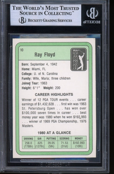 Ray Floyd Signed 1981 Donruss  #10 (BAS Encapsulated) - Rookie Card