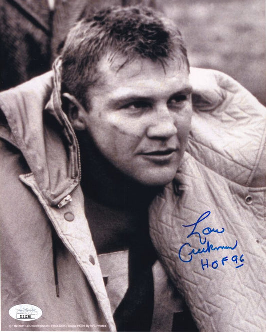 Lou Creekmur "HOF 96" Signed Detroit Lions 8x10 Photo (JSA COA)