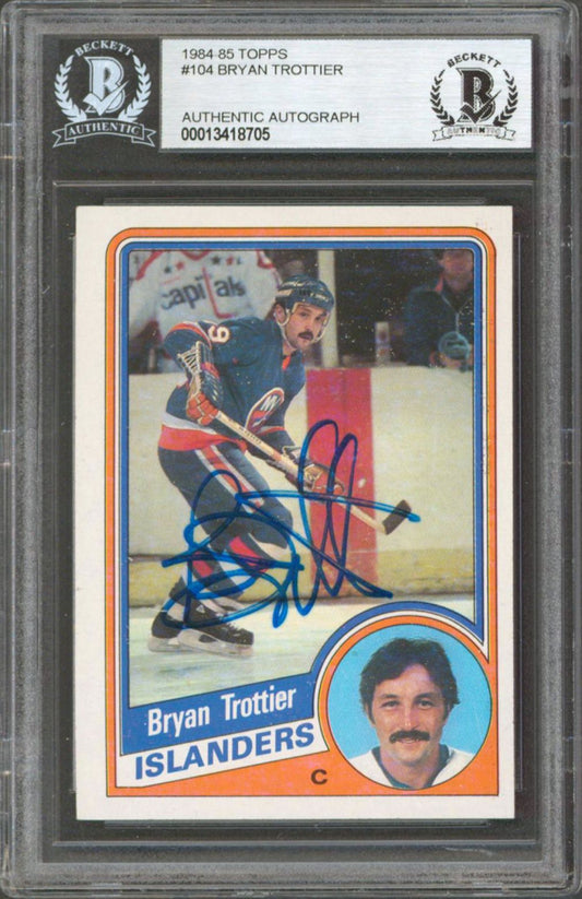 Bryan Trottier Signed 1984-85 Topps #104 (BGS)