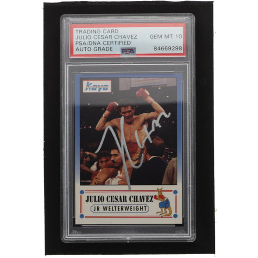 Julio Cesar Chavez Signed 1991 Kayo Prototype #1 - Autograph Graded PSA 10