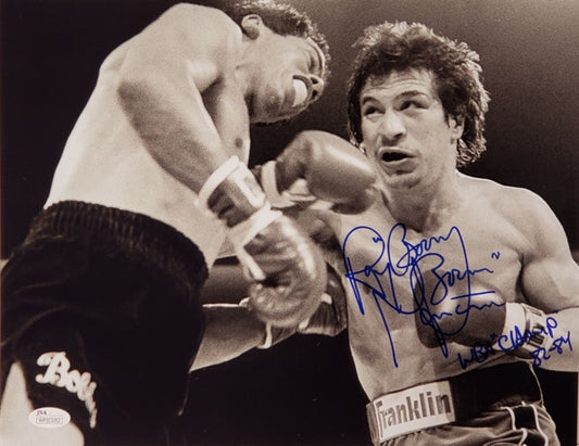 Ray "Boom Boom" Mancini "WBA Champ 82-84" Signed (JSA Witness COA) 11x14 B&W Photo