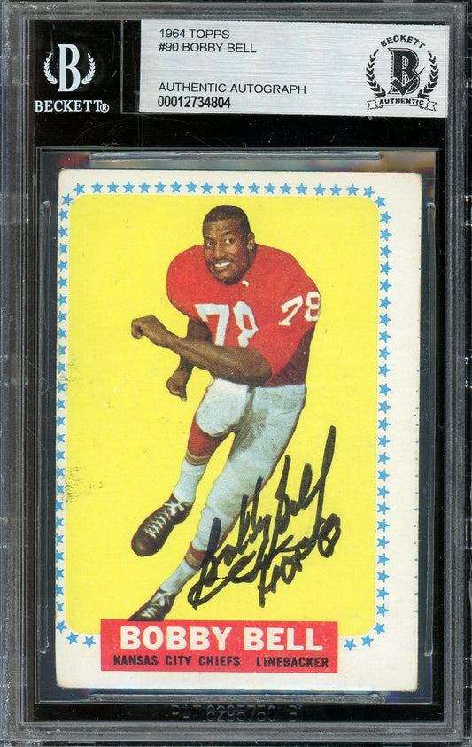 Bobby Bell Signed 1964 Topps #90 - Inscribed "HOF 83" (BGS Encapsulated) - Rookie Card