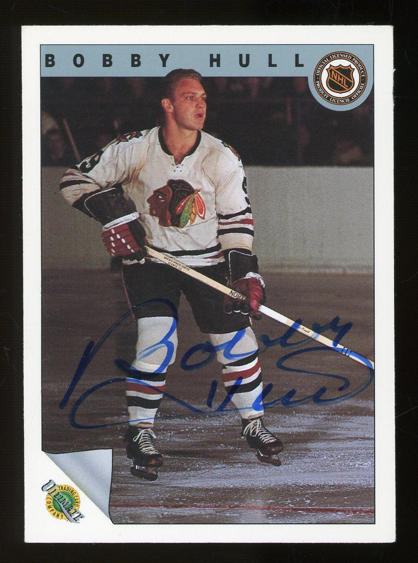 Bobby Hull Signed 1992 Ultimate Trading Card (JSA COA)