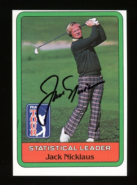 Jack Nicklaus Signed (JSA LOA) 1981 Donruss Statistical Leader - Rookie Card