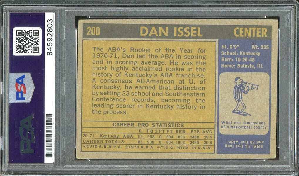 Dan Issel Signed 1971 Topps #200 (PSA/DNA Encapsulated)