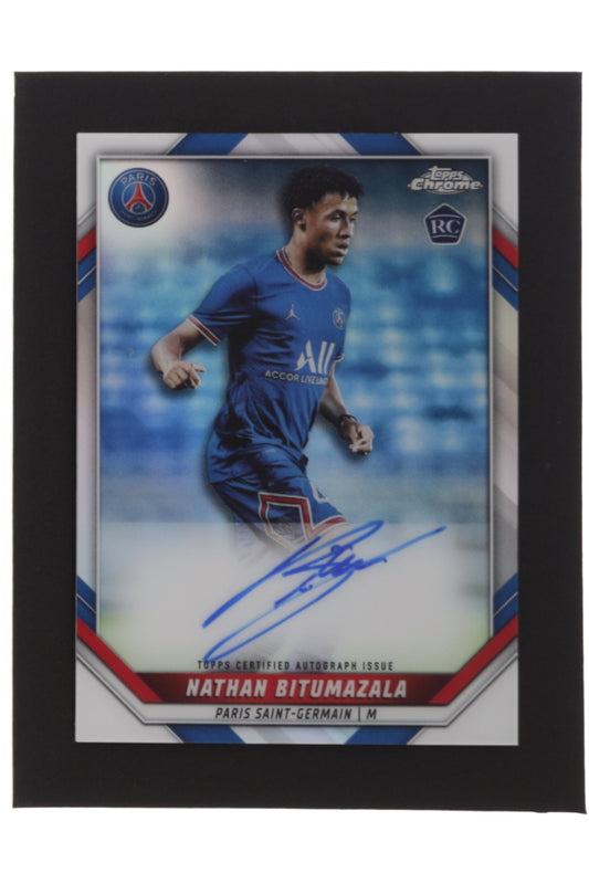 Nathan Bitumazala 2021-22 Topps Chrome Paris Saint-Germain Refractor #AUNB RC #11/70 - Rookie Card
