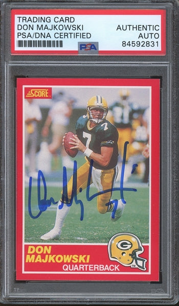 Dan Majowski Signed 1989 Score #170 (PSA/DNA Encapsulated) - Rookie Card