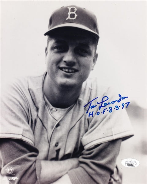 Tommy Lasorda "HOF 8/3/97" Signed (JSA COA) Los Angeles Dodgers 8x10 Photo