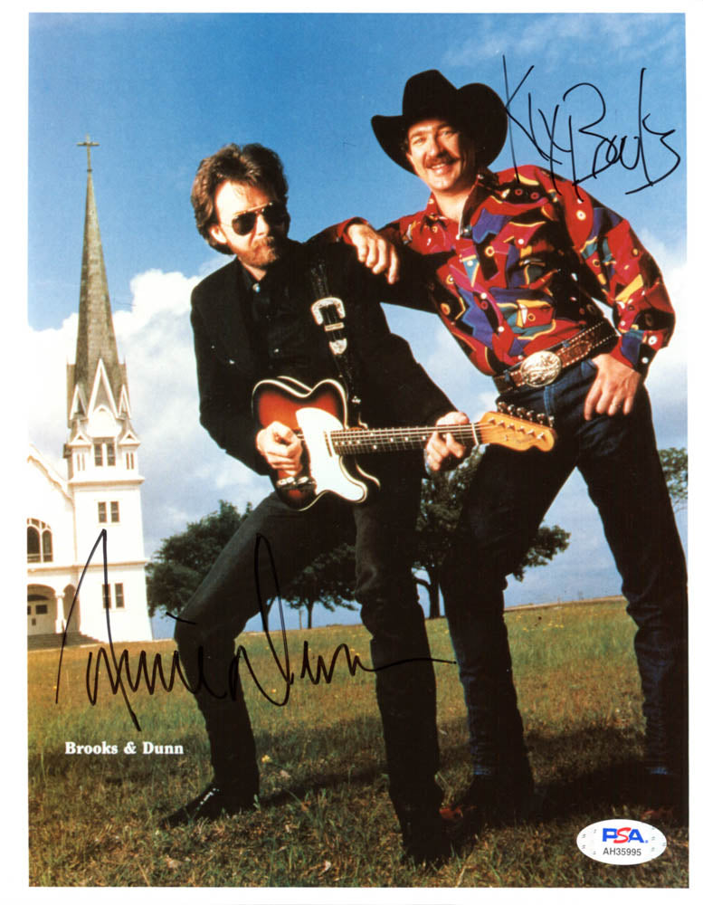 Kix Brooks & Ronnie Dunn Signed (PSA Hologram) "Brooks and Dunn" 8x10 Photo