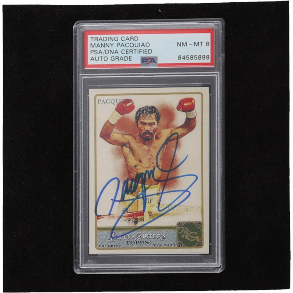 Manny Pacquiao Signed 2011 Topps Allen and Ginter #262 - Autograph Graded PSA 8 - Rookie Card