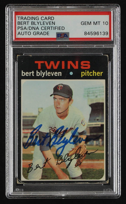 Bert Blyleven Signed 1971 Topps #26 RC - Autograph Graded PSA 10 - Rookie Card