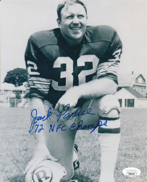 Jack Pardee "72 NFC Champs" Signed (JSA COA) Washington Redskins 8x10 Photo