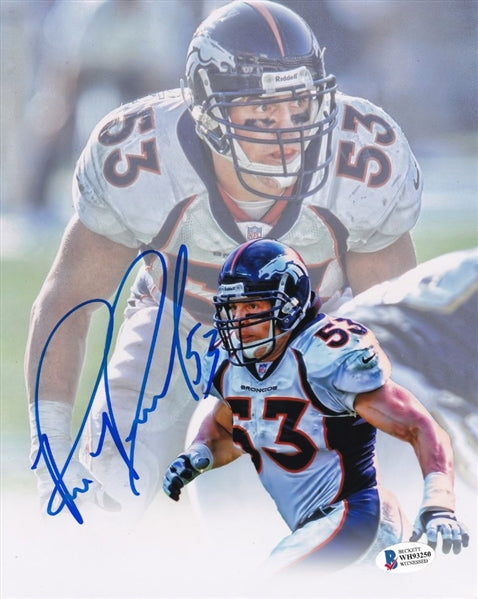 Bill Romanowski Signed Denver Broncos 8x10 Photo (Beckett Witness COA)