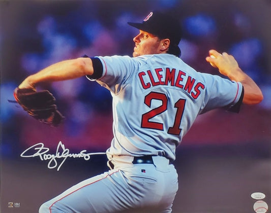 Roger Clemens Signed Boston Red Sox 16x20 Photo (JSA Witness COA)