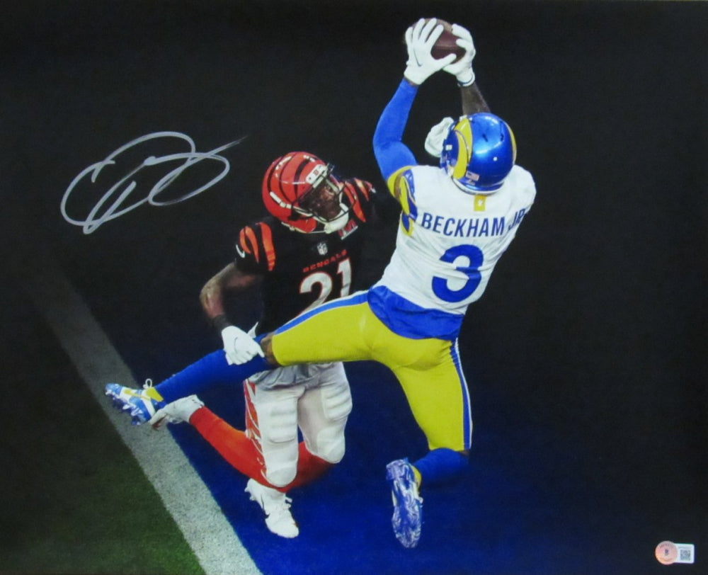 Odell Beckham Jr. Signed Rams 16x20 Photo (Beckett)