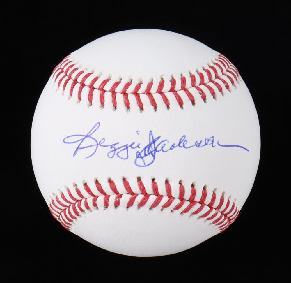 Reggie Jackson Signed OML Baseball with Display Case (PSA 10) - Overall Grade 10 / Autograph Grade 10 / Baseball Grade 10