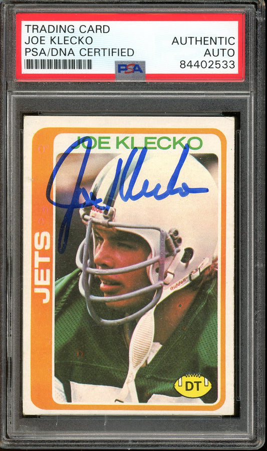 Joe Klecko Signed 1978 Topps #287 RC (PSA) Rookie Card